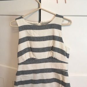 Blue and white stripped dress